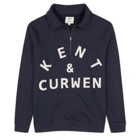 Kent & Curwen Other - Kent & Curwen David Beckham Avington logo pullover half zip sweater - size XL
